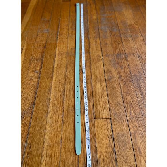 JCREW Skinny Light Green Leather Belt Womens sz S - Picture 8 of 11